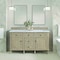 James Martin Vanities 60'' Double Vanity, Whitewashed Oak w/ 3 CM Carrara White Marble Top 424-V60D-WWO-3CAR - alternate 4